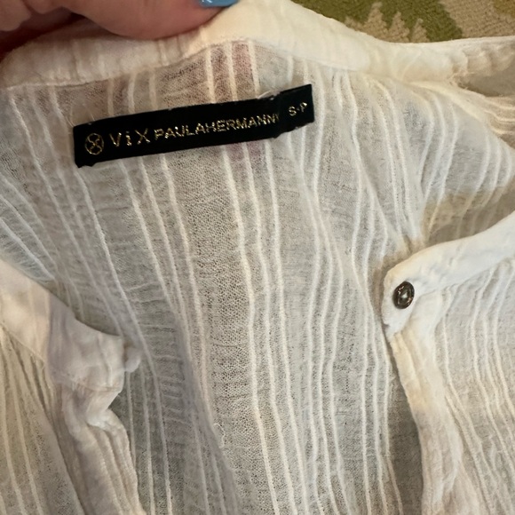 VIX Paula Hermanny white swim cover up size small - Picture 3 of 4